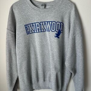 Gildan Gray Kirkwood Eagles Crewneck Sweater XL